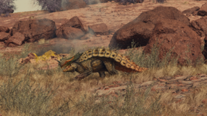 SF-fauna-flocking akylosaurus geophage.png